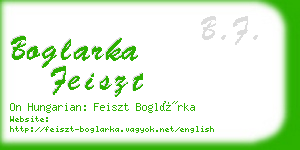 boglarka feiszt business card